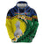 Melanesian New Caledonia Zip Hoodie Plumeria Kagu Bird and Nautilus Shell