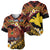 Melanesian Papua New Guinea Baseball Jersey Plumeria Bird of Paradise Tribal