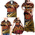 Melanesian Papua New Guinea Family Matching Off Shoulder Maxi Dress and Hawaiian Shirt Plumeria Bird of Paradise Tribal