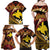 Melanesian Papua New Guinea Family Matching Off Shoulder Maxi Dress and Hawaiian Shirt Plumeria Bird of Paradise Tribal