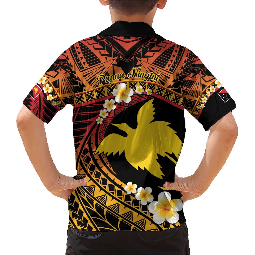 Melanesian Papua New Guinea Hawaiian Shirt Plumeria Bird of Paradise Tribal