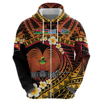 Melanesian Papua New Guinea Hoodie Plumeria Bird of Paradise Tribal