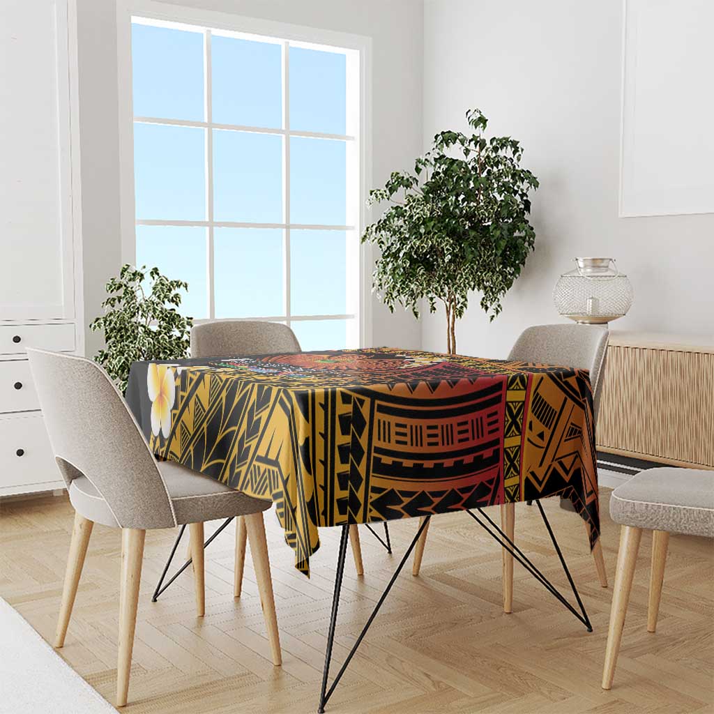 Melanesian Papua New Guinea Tablecloth Plumeria Bird of Paradise Tribal LT9 - Polynesian Pride