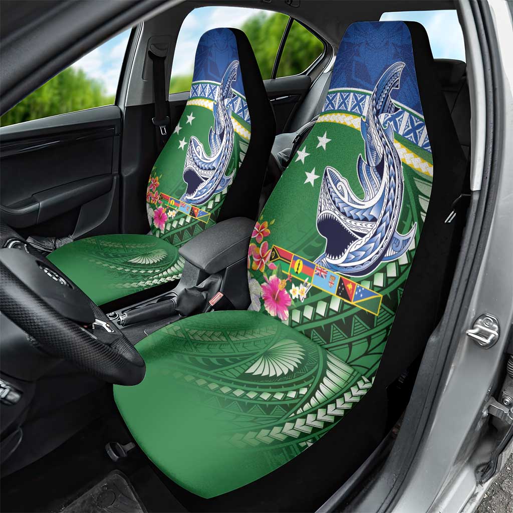Melanesian Solomon Islands Car Seat Cover Tropical Shark Tattoo
