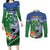 Melanesian Solomon Islands Couples Matching Long Sleeve Bodycon Dress and Long Sleeve Button Shirt Tropical Shark Tattoo