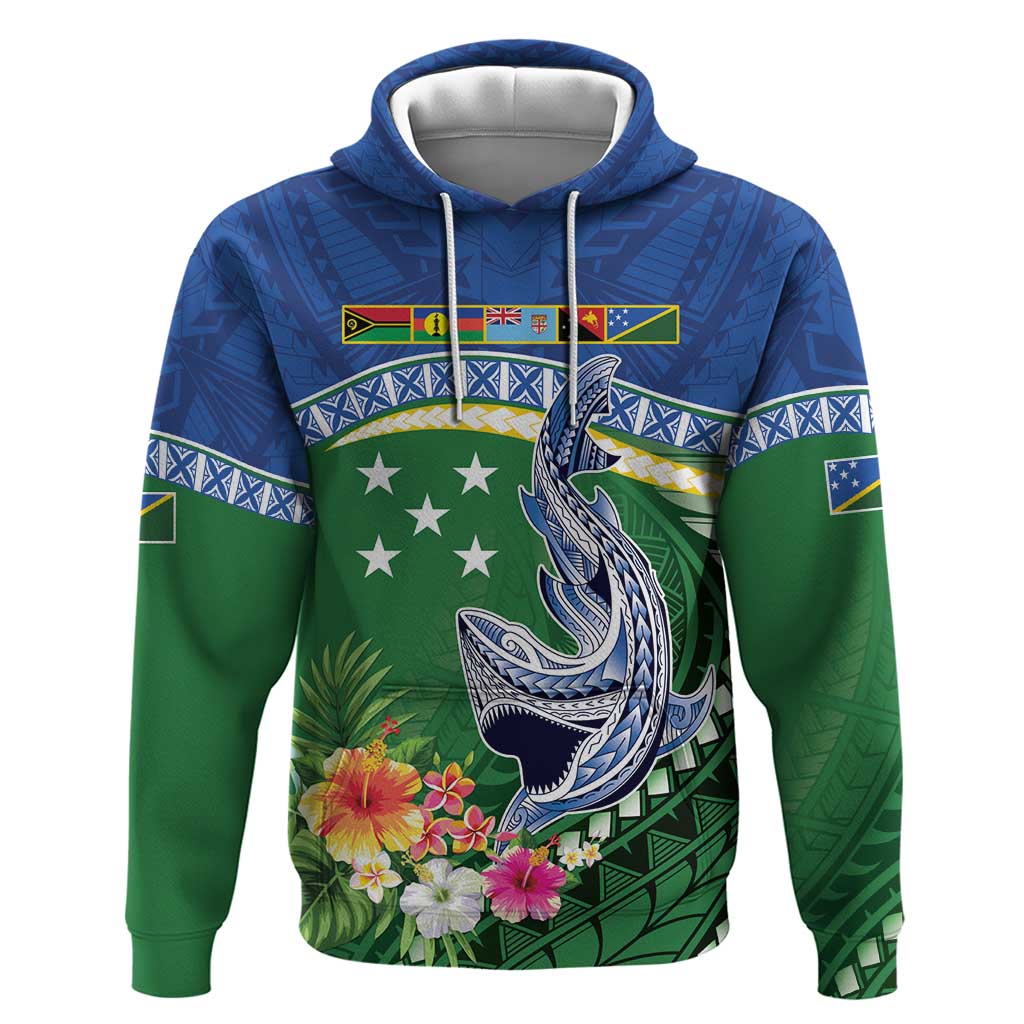 Melanesian Solomon Islands Hoodie Tropical Shark Tattoo