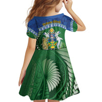 Melanesian Solomon Islands Kid Short Sleeve Dress Tropical Shark Tattoo