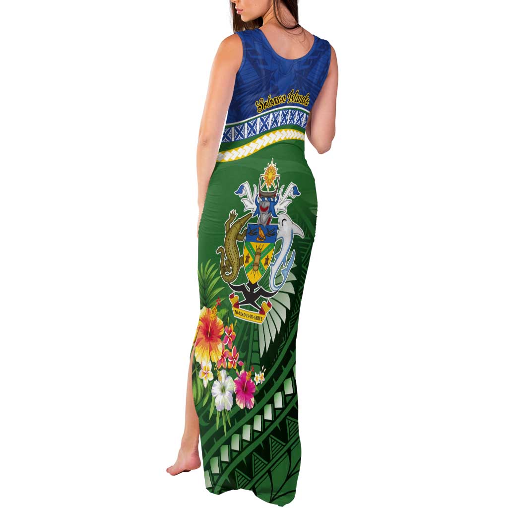 Melanesian Solomon Islands Tank Maxi Dress Tropical Shark Tattoo