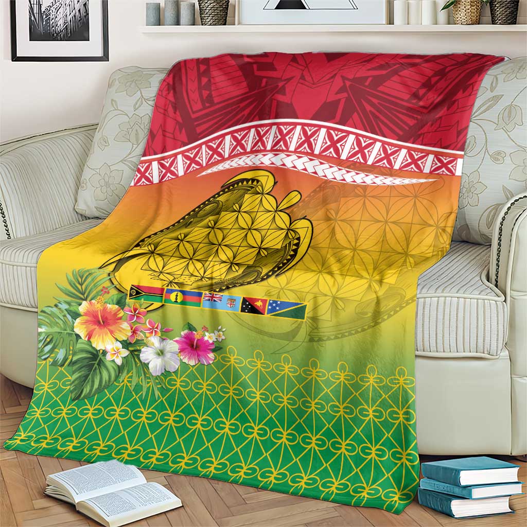 Melanesian Ni-Vanuatu Blanket Sea Turtle with Sand Drawing Pattern LT9 - Polynesian Pride