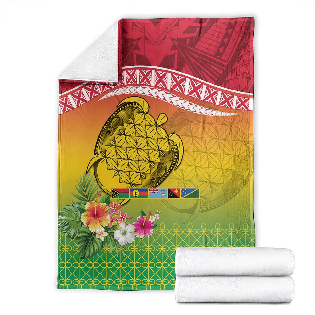 Melanesian Ni-Vanuatu Blanket Sea Turtle with Sand Drawing Pattern LT9 - Polynesian Pride