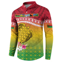 Melanesian Ni-Vanuatu Button Sweatshirt Sea Turtle with Sand Drawing Pattern LT9 - Polynesian Pride