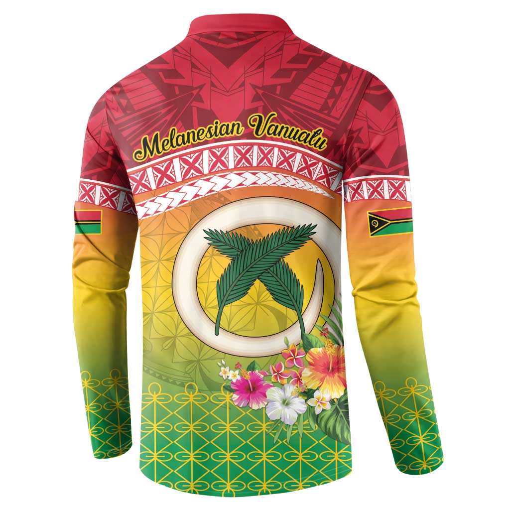 Melanesian Ni-Vanuatu Button Sweatshirt Sea Turtle with Sand Drawing Pattern LT9 - Polynesian Pride