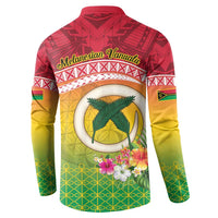 Melanesian Ni-Vanuatu Button Sweatshirt Sea Turtle with Sand Drawing Pattern LT9 - Polynesian Pride
