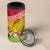 Melanesian Ni-Vanuatu 4 in 1 Can Cooler Tumbler Sea Turtle with Sand Drawing Pattern