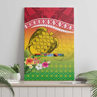 Melanesian Ni-Vanuatu Canvas Wall Art Sea Turtle with Sand Drawing Pattern LT9 - Polynesian Pride