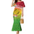 Melanesian Ni-Vanuatu Family Matching Mermaid Dress and Hawaiian Shirt Sea Turtle with Sand Drawing Pattern