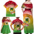 Melanesian Ni-Vanuatu Family Matching Off Shoulder Maxi Dress and Hawaiian Shirt Sea Turtle with Sand Drawing Pattern