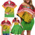 Melanesian Ni-Vanuatu Family Matching Off Shoulder Short Dress and Hawaiian Shirt Sea Turtle with Sand Drawing Pattern