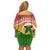 Melanesian Ni-Vanuatu Family Matching Off Shoulder Short Dress and Hawaiian Shirt Sea Turtle with Sand Drawing Pattern