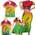 Melanesian Ni-Vanuatu Family Matching Short Sleeve Bodycon Dress and Hawaiian Shirt Sea Turtle with Sand Drawing Pattern