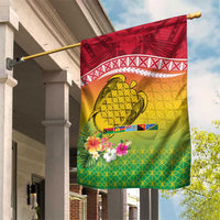 Melanesian Ni-Vanuatu Garden Flag Sea Turtle with Sand Drawing Pattern LT9 House Flag Reggae - Polynesian Pride