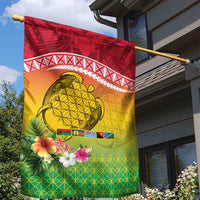 Melanesian Ni-Vanuatu Garden Flag Sea Turtle with Sand Drawing Pattern LT9 - Polynesian Pride