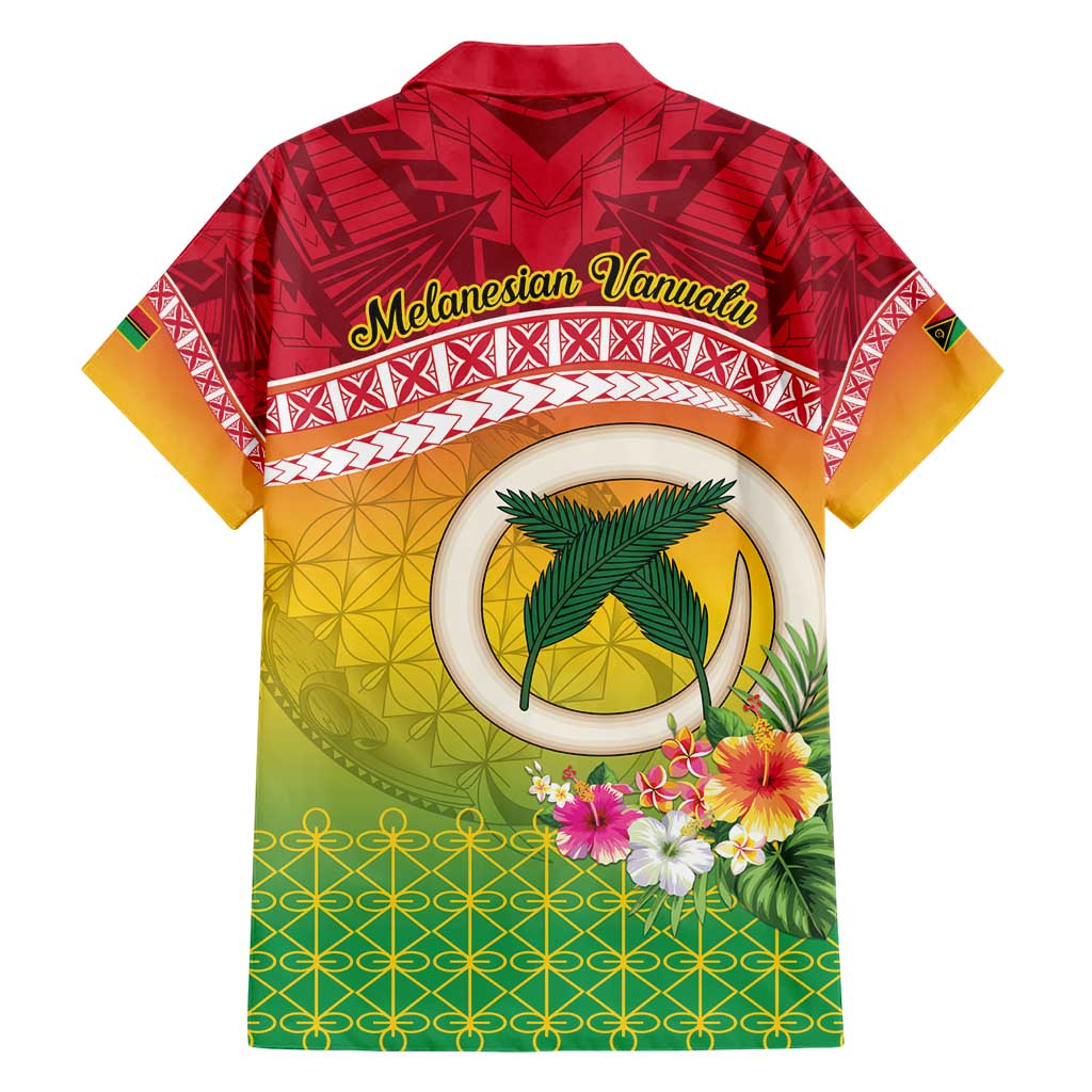 Melanesian Ni-Vanuatu Hawaiian Shirt Sea Turtle with Sand Drawing Pattern LT9 - Polynesian Pride