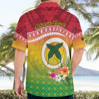 Melanesian Ni-Vanuatu Hawaiian Shirt Sea Turtle with Sand Drawing Pattern LT9 - Polynesian Pride
