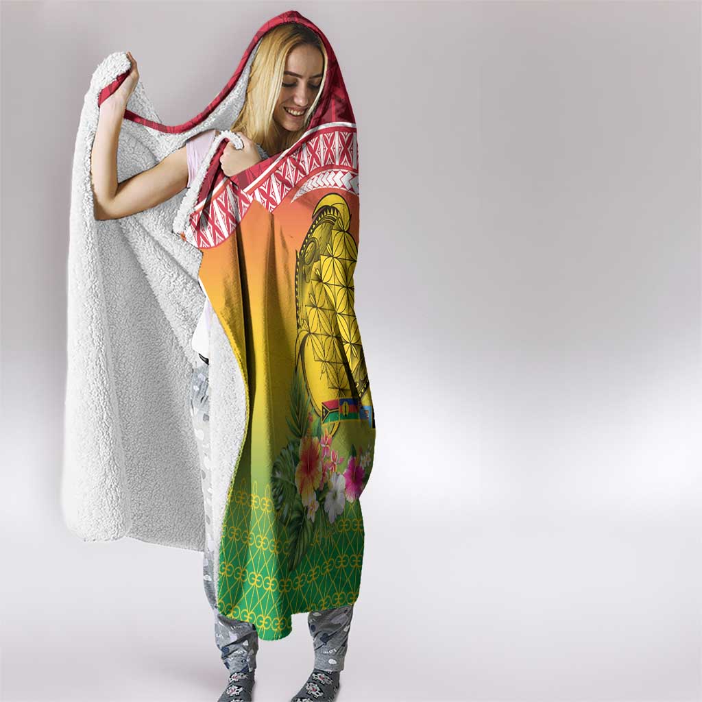 Melanesian Ni-Vanuatu Hooded Blanket Sea Turtle with Sand Drawing Pattern LT9 - Polynesian Pride