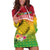 Melanesian Ni-Vanuatu Hoodie Dress Sea Turtle with Sand Drawing Pattern