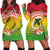 Melanesian Ni-Vanuatu Hoodie Dress Sea Turtle with Sand Drawing Pattern