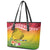 Melanesian Ni-Vanuatu Leather Tote Bag Sea Turtle with Sand Drawing Pattern