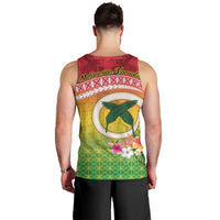 Melanesian Ni-Vanuatu Men Tank Top Sea Turtle with Sand Drawing Pattern LT9 - Polynesian Pride