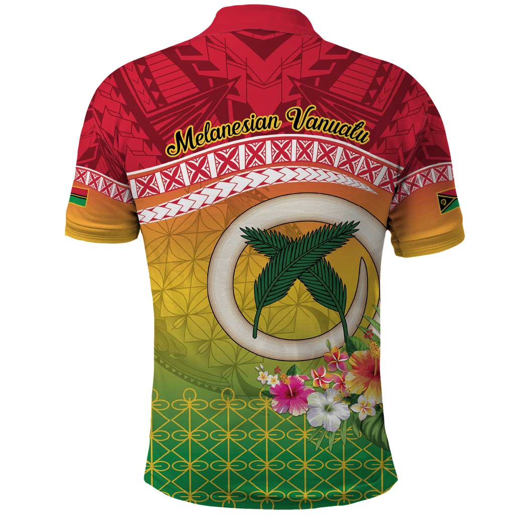 Melanesian Ni-Vanuatu Polo Shirt Sea Turtle with Sand Drawing Pattern