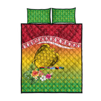 Melanesian Ni-Vanuatu Quilt Bed Set Sea Turtle with Sand Drawing Pattern LT9 - Polynesian Pride