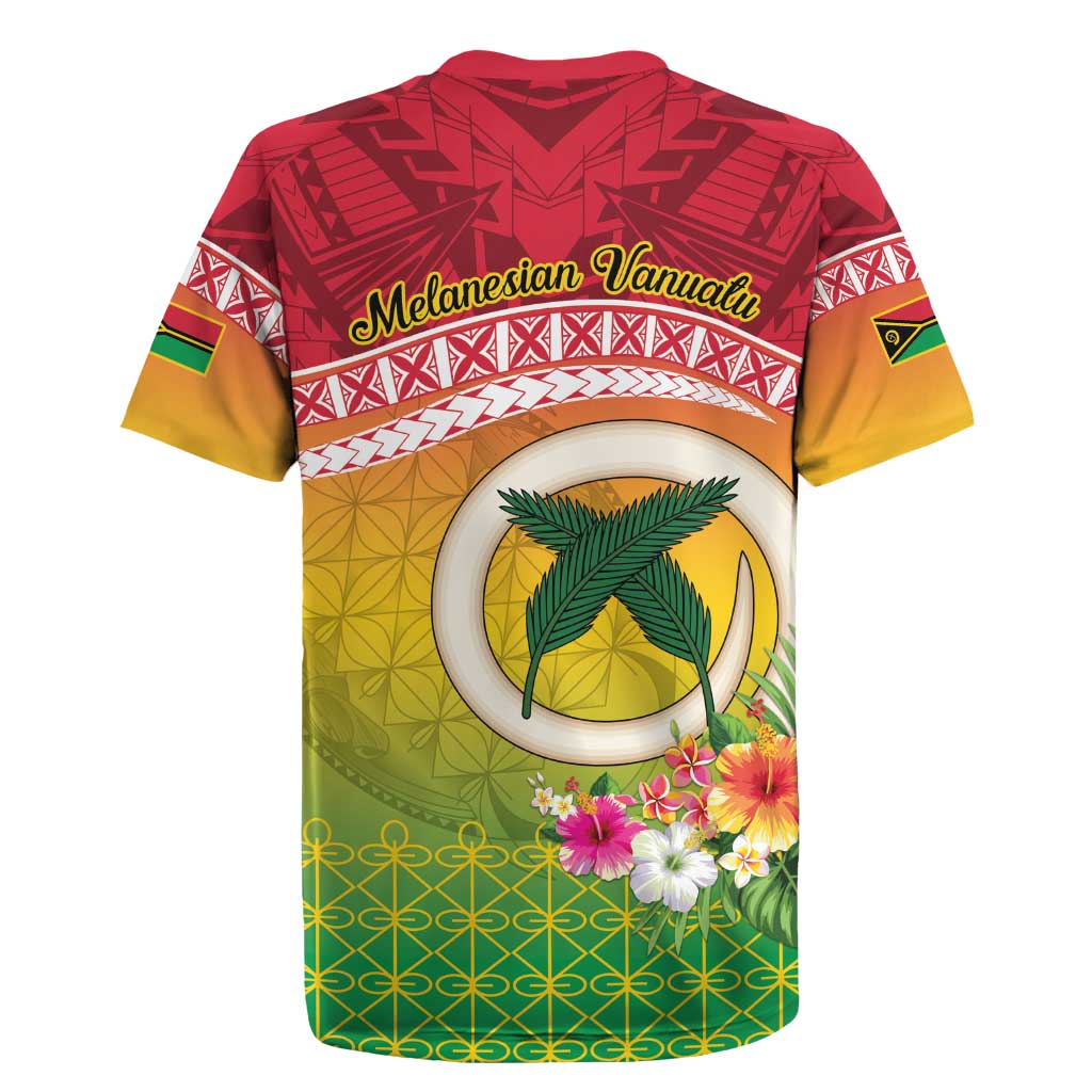 Melanesian Ni-Vanuatu Rugby Jersey Sea Turtle with Sand Drawing Pattern LT9 - Polynesian Pride