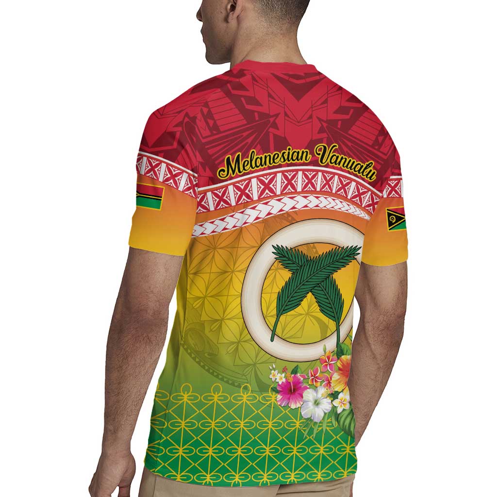 Melanesian Ni-Vanuatu Rugby Jersey Sea Turtle with Sand Drawing Pattern LT9 - Polynesian Pride