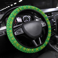 Melanesian Ni-Vanuatu Steering Wheel Cover Sea Turtle with Sand Drawing Pattern LT9 Universal Fit Reggae - Polynesian Pride