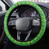 Melanesian Ni-Vanuatu Steering Wheel Cover Sea Turtle with Sand Drawing Pattern LT9 - Polynesian Pride