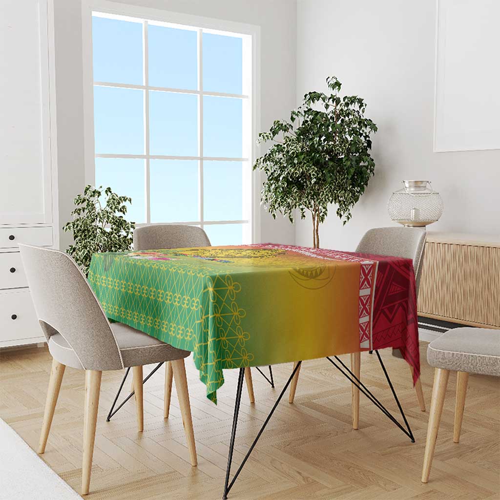 Melanesian Ni-Vanuatu Tablecloth Sea Turtle with Sand Drawing Pattern LT9 - Polynesian Pride