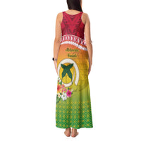 Melanesian Ni-Vanuatu Tank Maxi Dress Sea Turtle with Sand Drawing Pattern LT9 - Polynesian Pride