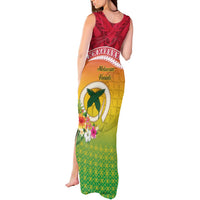 Melanesian Ni-Vanuatu Tank Maxi Dress Sea Turtle with Sand Drawing Pattern LT9 - Polynesian Pride