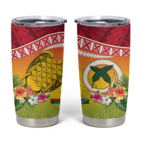Melanesian Ni-Vanuatu Tumbler Cup Sea Turtle with Sand Drawing Pattern LT9 Reggae - Polynesian Pride