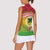 Melanesian Ni-Vanuatu Women Sleeveless Polo Shirt Sea Turtle with Sand Drawing Pattern