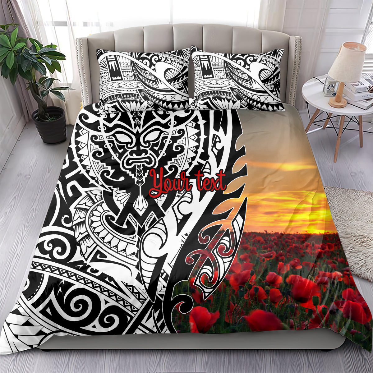 Personalised New Zealand Waitangi and ANZAC day Bedding Set LT9 - Polynesian Pride
