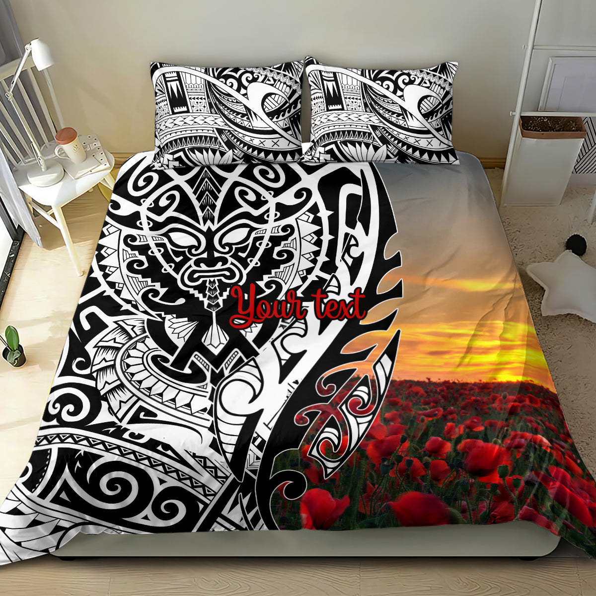 Personalised New Zealand Waitangi and ANZAC day Bedding Set LT9 - Polynesian Pride