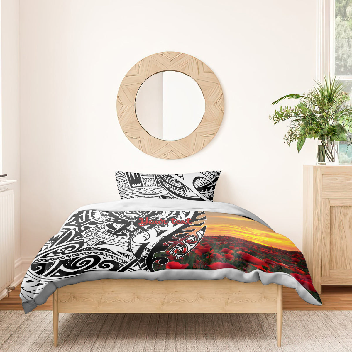 Personalised New Zealand Waitangi and ANZAC day Bedding Set LT9 - Polynesian Pride