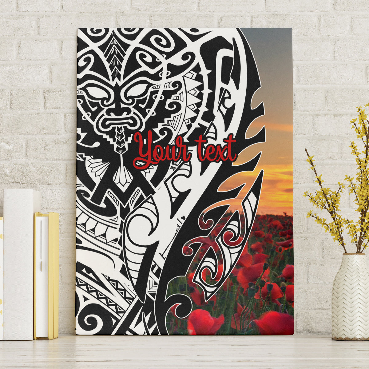 Personalised New Zealand Waitangi and ANZAC day Canvas Wall Art LT9 Without Frame White - Polynesian Pride