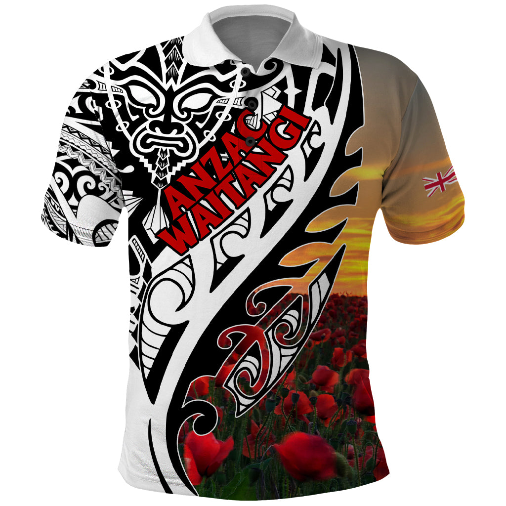 Personalised New Zealand Waitangi and ANZAC day Polo Shirt LT9 White - Polynesian Pride