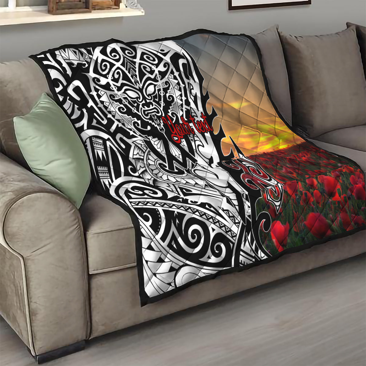 Personalised New Zealand Waitangi and ANZAC day Quilt